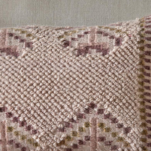 Nkuku Kandy Wool & Cotton Cushion Cover Dusty Pink 60x40cm